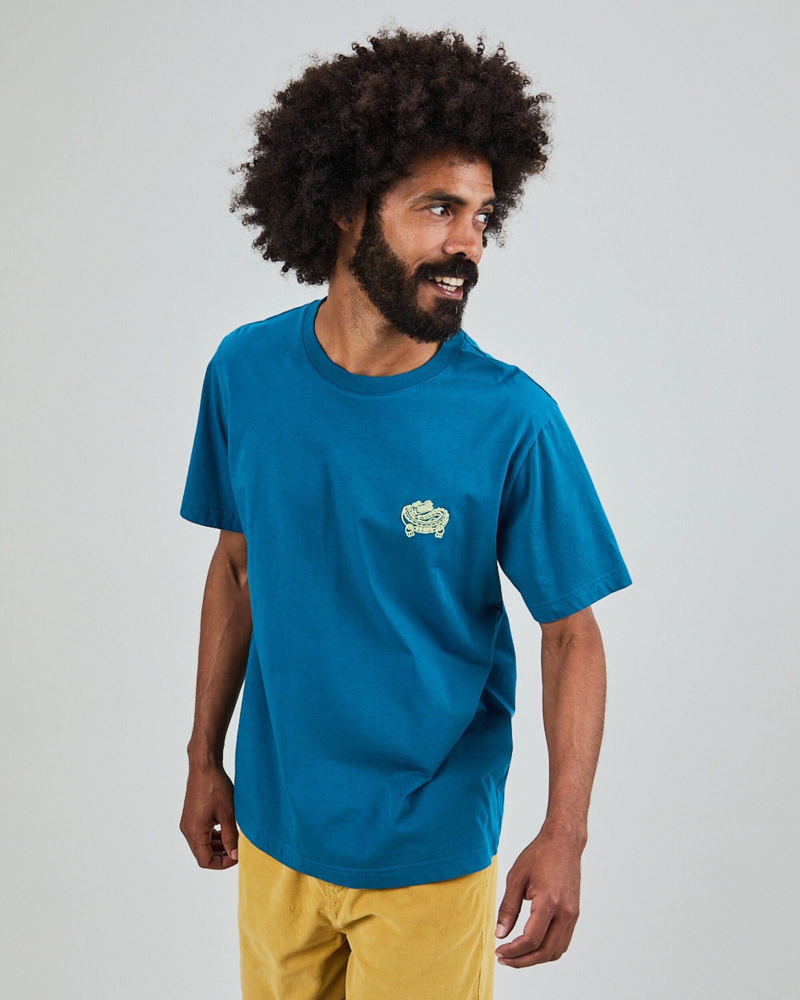 Asis Percales Crocodylus T-Shirt Blue