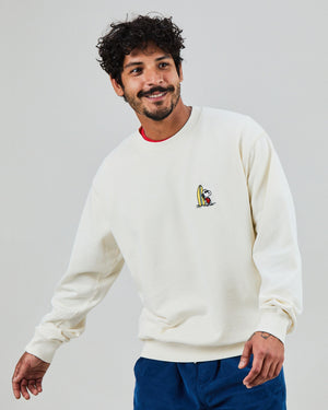 Peanuts Surf Sweatshirt Ecru