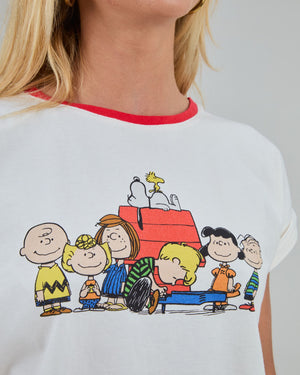 Peanuts Retro Friends Scoop Tee Ecru