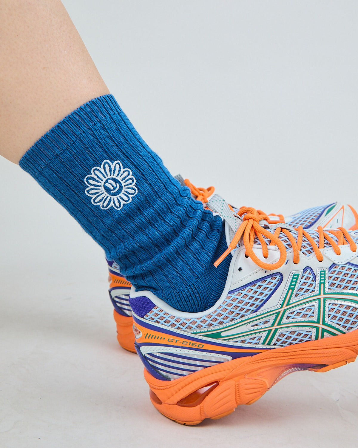 Asis Percales Daisy Socks Blue