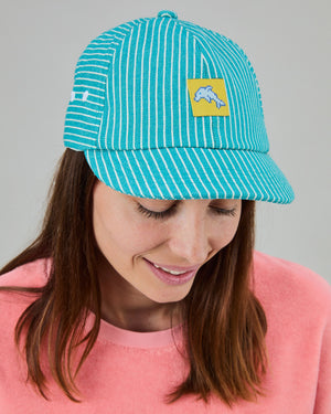 Denim Stripes Pixel Dolphin cap