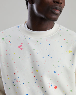 Splash Paint Sweatshirt Ecru