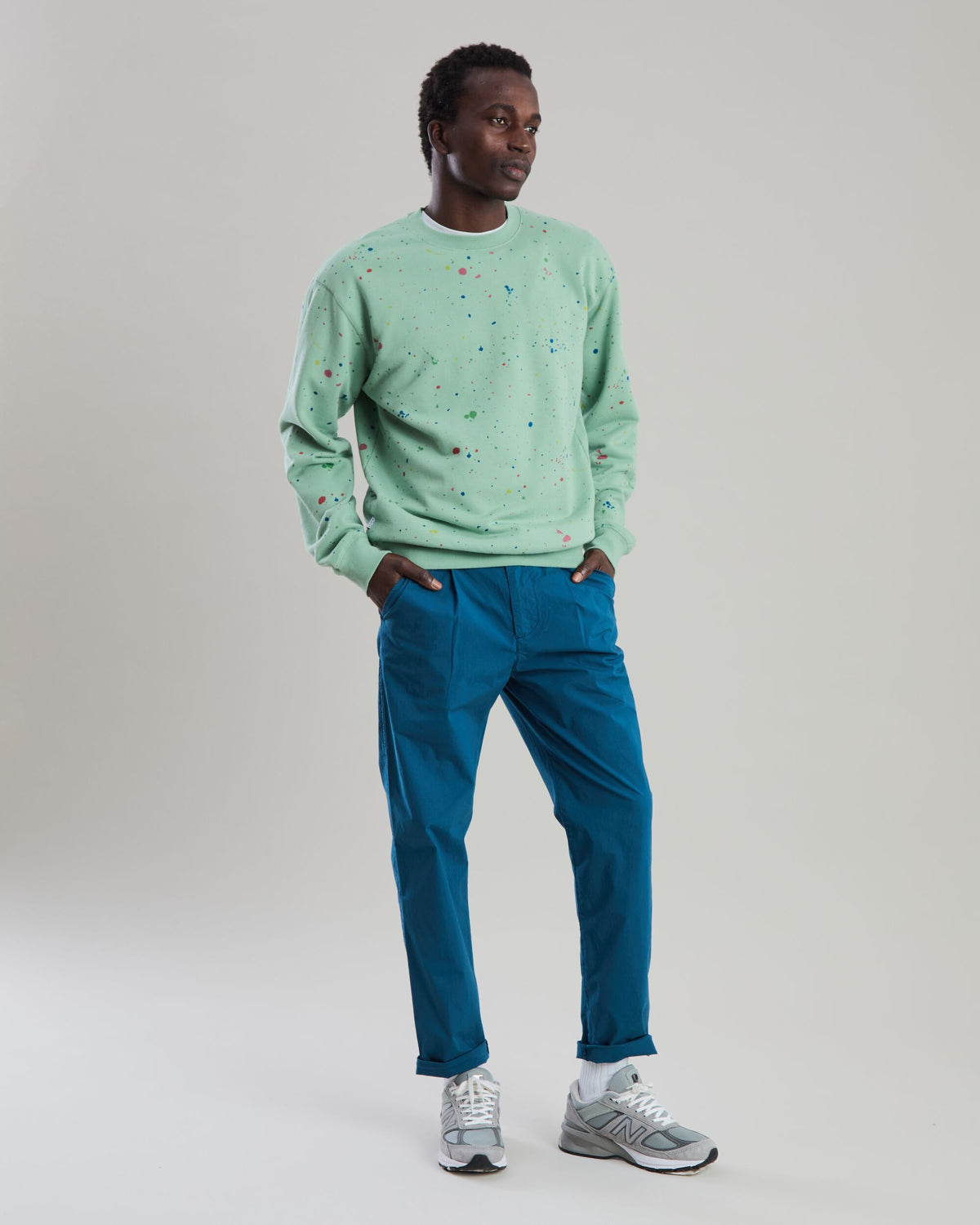 Splash Paint Sweatshirt Green