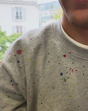 Splash Paint Sweatshirt Grey